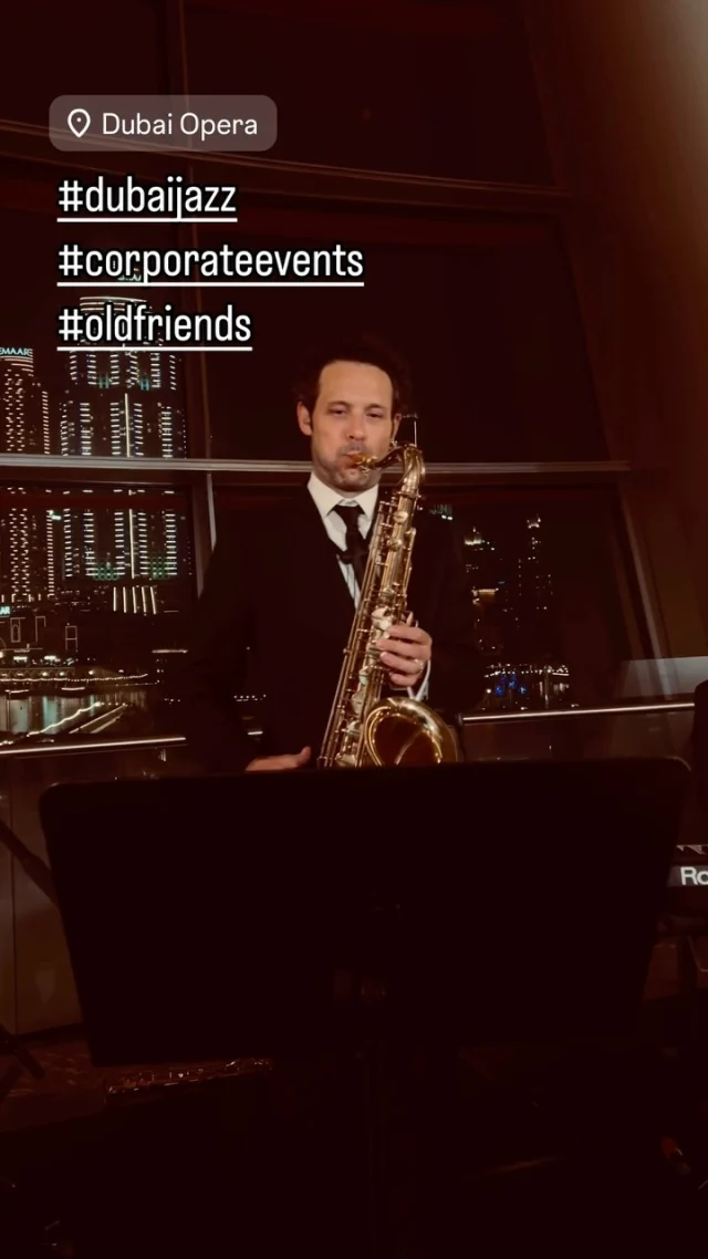 When you’re offered a jazz sax gig at one of Dubai’s most iconic performing arts venues, the answer is yes! Throw in playing with some old muso friends…

#jazzlife 
#corporatevents 
#dubaimusic
#dubaiopera